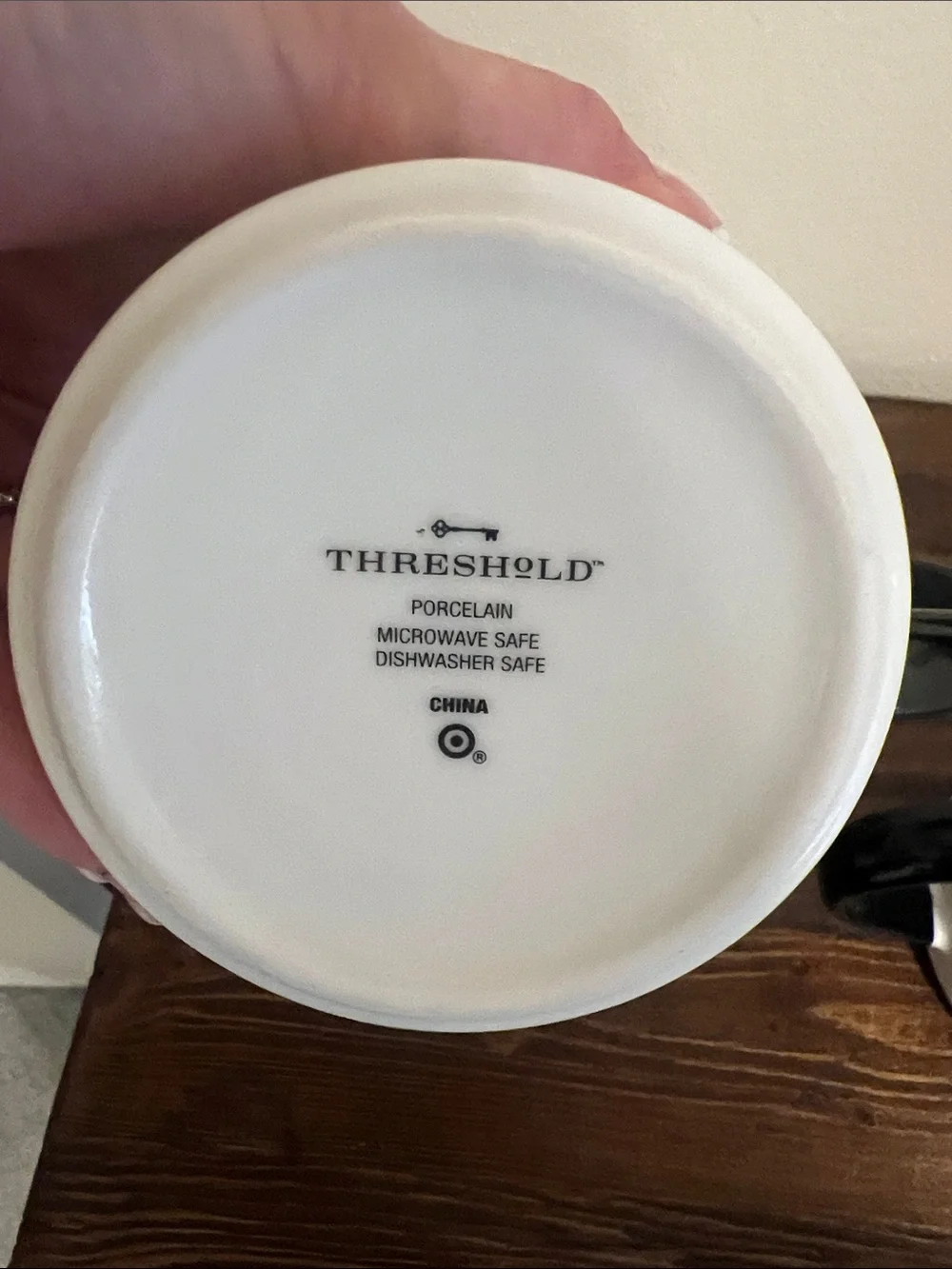 Threshold White Porcelain Mug with Black Logo
